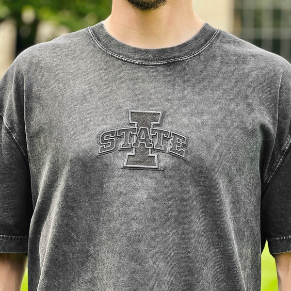 Pro Standard I-State Washed Black Drop Shoulder T-Shirt